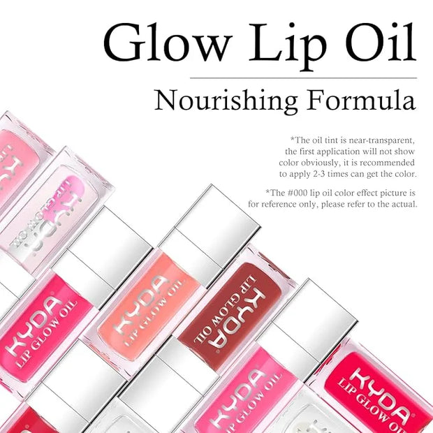 KYDA 2 Colors Hydrating Lip Glow Oil,Moisturizing Lip Hydrating