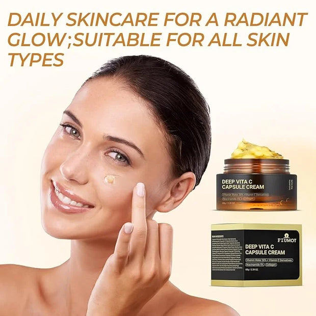 Deep Vitamin C Golden Capsule Hydrating Face Moisturizer, Antioxidant Protection, Lightweight Daily Skincare - Product Image