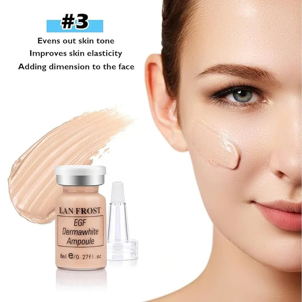 BB Facial Glow Serum Starter Kit Hyaluronic Acid Essence Foundation Skin Care Kit 0.27oz 12 Vials, Combined With Niacinami...