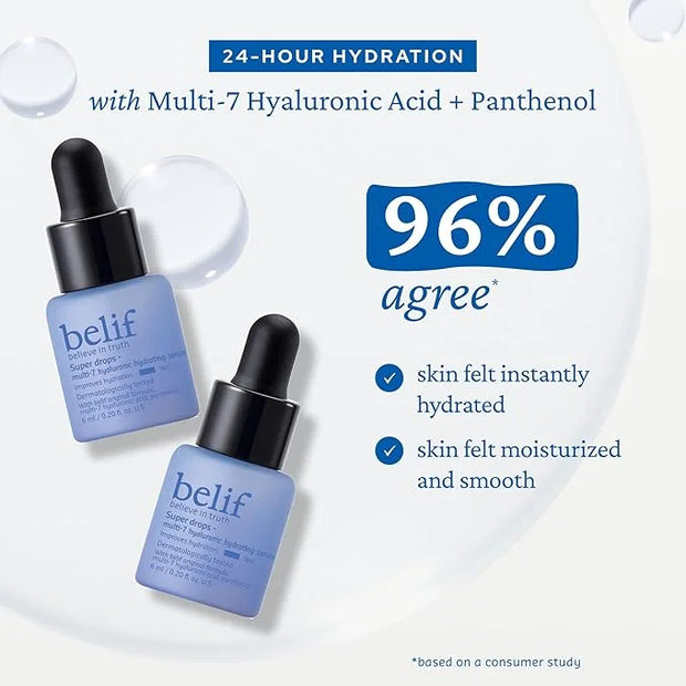 belif Discover Glowing Skin Mini Kit: Peptides Firming Serum, Multi7-Hyaluron Hydrating Serum, Vitamin C Serum, Super Drop...