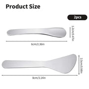 2Pcs Mini Metal Cosmetic Spatulas, Makeup Spatulas, Skincare