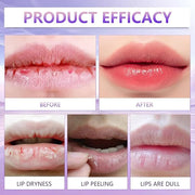 2Pcs Lip Plumper + Hydrator Lip Balm,Instant Volumizing Gloss with Hyaluronic Acid & Anti-Aging Ingredients,High-Shine Moi...
