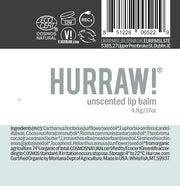 Hurraw! Unscented Lip Balm, 3 Pack: