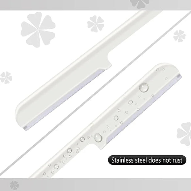 10 Pieces Women's Facial Razor Eyebrow Shaver Razor Brow Shaper Eyebrow Trimmer Dermaplaner Shaping Tool with Cover (White...