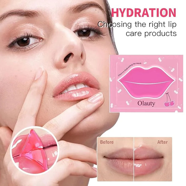 30 Pairs Lip Mask & Eye Mask,24K Gold Gel Eye Masks for Dark Circles,Wrinkles and Fine Lines,Moisturizing Collagen Lip Mas...