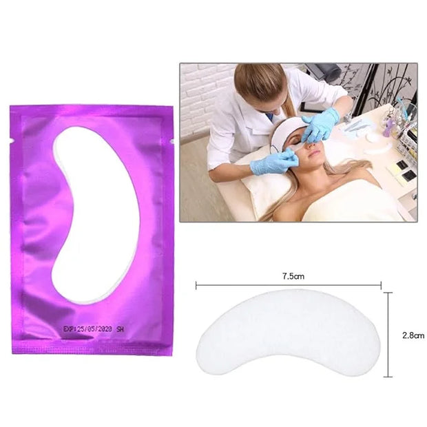 110 Pairs Under Eye Pads Gel Patch, Hydrogel Lash Patches Set for Eyelash Extension Supplies Tools - Product Image