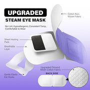 16 Packs Steam Eye Mask, Self Heating Warm Compress for Dry Eyes, Disposable Heated Eye Mask for Sleep, Spa, Travel Essent...