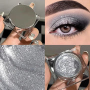 Single Glitter Eyeshadow, Shimmer Eyeshadow Palette, Korean Eye Glitter Makeup, Ultra-Blendable, Sparkle Silver Eye Shadow...