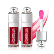 2PCS Hydrating Lip Glow Oil, Lip Oil Gloss Transparent Toot Tinted Nourishing Long Lasting Repairing Lightening Lip Lines ...