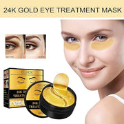 Q.Z.Art 60 Pcs 24K Gold Under Eye Patches, Anti-Aging Eye Mask Infused with Collagen and Hyaluronic Acid - Reduce Dark Cir...