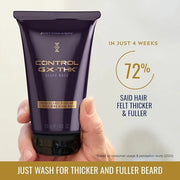 JUST FOR MEN Control GX + THK Thickening Beard Wash with Grey Reduction, Alpha Keratin Helps Beard Growth, Thickens Hair U...