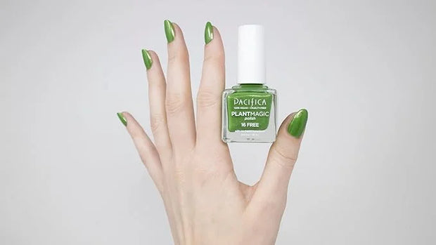 Pacifica Natural Nail Polish – Plant Magic Glitter Green Polish - Plant Based, Non-Toxic & Clinically Tested - Lasting Col...