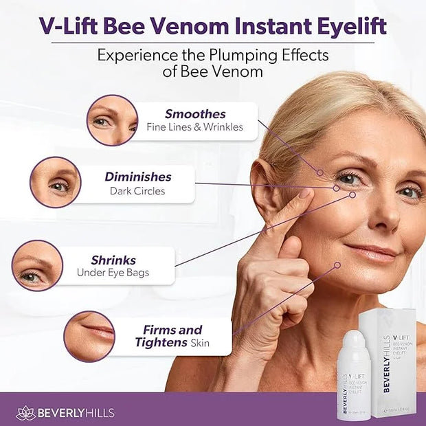 Beverly Hills V-lift Instant Eye Lift & Mens Instant Facelift Bundle with Discount - Eye Serum Treatment for Dark Circles,...