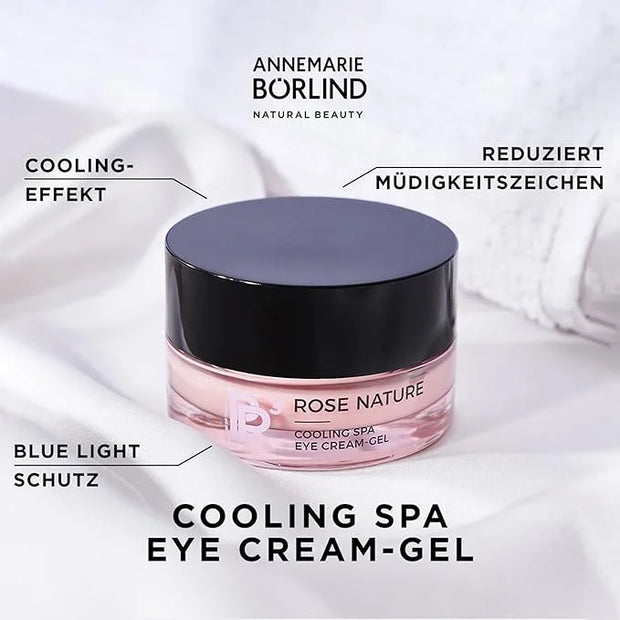 ANNEMARIE BÖRLIND ROSE NATURE Cooling Spa Eye Cream-Gel (0.50 Fl Oz) - Plumps up wrinkles caused by tiredness, PR3 rose co...