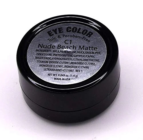 Nude Beach Sandy Natural Neutral Naked Beige Matte Single Pressed Powder Eyeshadow; Talc, Paraben & Cruelty Free - Product...