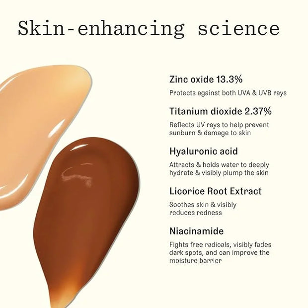 SilkScreen Sheer Tinted SPF 50 Mineral Face Sunscreen, Anti-Aging Hydrating Serum, Visibly Smooths and Enhances Glow, Agen...