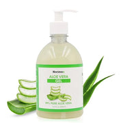 Natural Aloe Vera Gel for Hair, Scalp, Face, Dry Skin, Sunburn, & Sensitive Skin - Cold Pressed, Vegan, Unscented - Soothi...