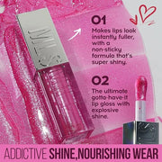 Mirror Glitter Lipstick, Sparkling Shimmer High Pigment Waterproof Long Lasting Lip Gloss, Shimmer Moisturizer Lip Gloss, ...