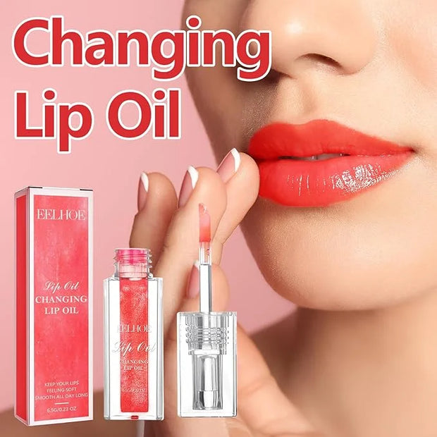Midnight Boss Up Magic Color Changing Lip Oil Stain Cosmetic PH Actived Moisturizing Hydrating Glow Gloss Tinted Transpare...