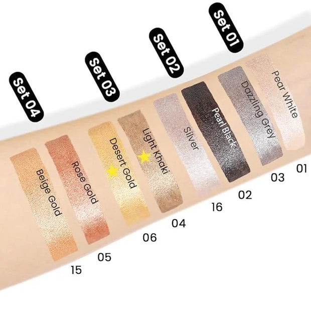 evpct 2Pcs Cream Eyeshadow Sticks Set for Eyes Light Khaki & Desert Gold Shimmer Eye Crayon Shadow Brightener Stick Pencil...
