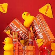6 Colors Duck Lip Plumper Gloss, Glitter Shine Primer Lip Tint Korean Clear Plumping Lip Gloss, High Pigment No Sticky Sex...