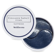 WELLDERMA Collagen Impact Sapphire Eye Mask 60 Sheets - NOURISHing ENRICHed Moisturizing Hydrogel Eye Patches Wrinkles Col...