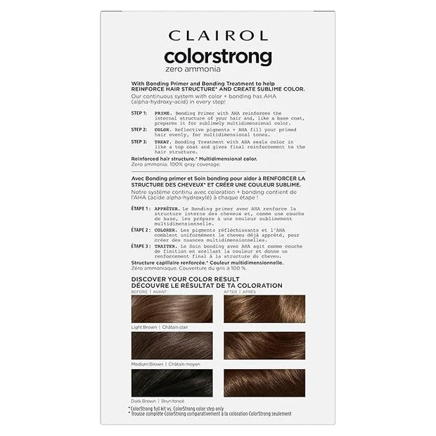 Clairol ColorStrong Permanent Zero Ammonia Hair Dye, 5.3 Medium Golden Brown - Cape Town Hair Color, Pack of 1 - Product I...
