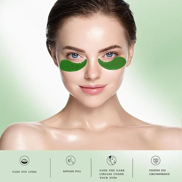 60 PCS Aloe Vera Eye Masks, Gel Collagen Under Eye Patches for Puffy Eyes and Dark Circles Treatments, Reduce Wrinkles and...