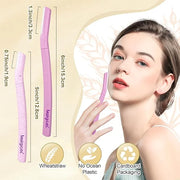 Eco-Friendly Women's Dermaplaning Razor - Multipurpose Exfoliating Tool with Anti-Cut Blades & Biodegradable Handle for Si...