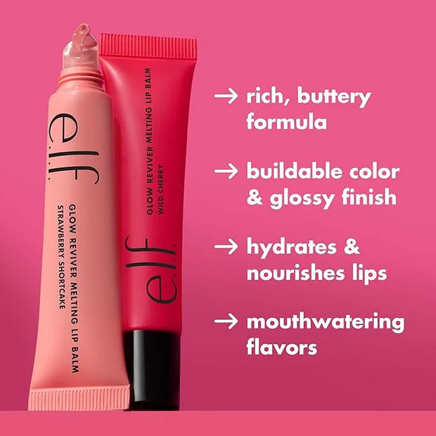 e.l.f. Glow Reviver Melting Lip Balm, Hydrating Tinted Lip Balm For A Glossy Finish & Soft, Supple Lips, Vegan & Cruelty-F...