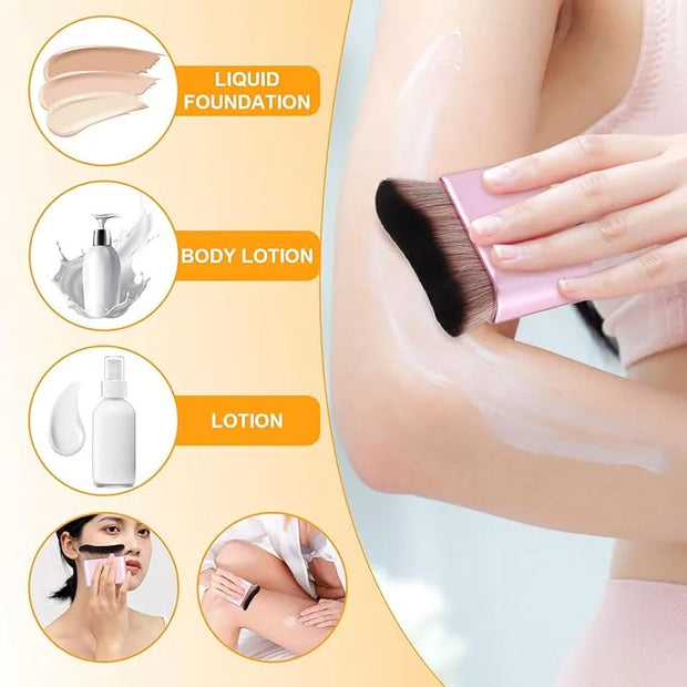 2pcs Self Tanning Brushes, Soft Bristles Body Makeup Brush Liquid Foundation Self Tan Blending Brush Tanning Brush Applica...