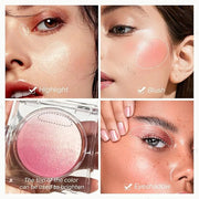KYDA Pink Baked Blush, Pink Glow Powder for Blush and Highlighter, High Glossy Finish, Lightweight Blendable Shimmer Blush...