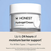 Honest Beauty Hydrogel Cream with Hyaluronic Acid | Lightweight, Moisturizing Water Cream | Gentle for Sensitive Skin, Fra...