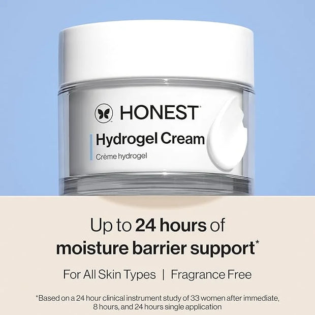 Honest Beauty Hydrogel Cream with Hyaluronic Acid | Lightweight, Moisturizing Water Cream | Gentle for Sensitive Skin, Fra...