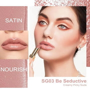 Oulac Nude Lipsticks for Women, Pink Matte Lip Stick, Full Coverage Lip Color, Satin Matte Finish, Cream Texture, Hydratin...
