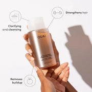 OUAI Detox Shampoo (10 fl oz) & Anti-Dandruff Deluxe Size (1 fl oz) Bundle - Soothing, Clarifying Shampoo Set for Dry, Fla...