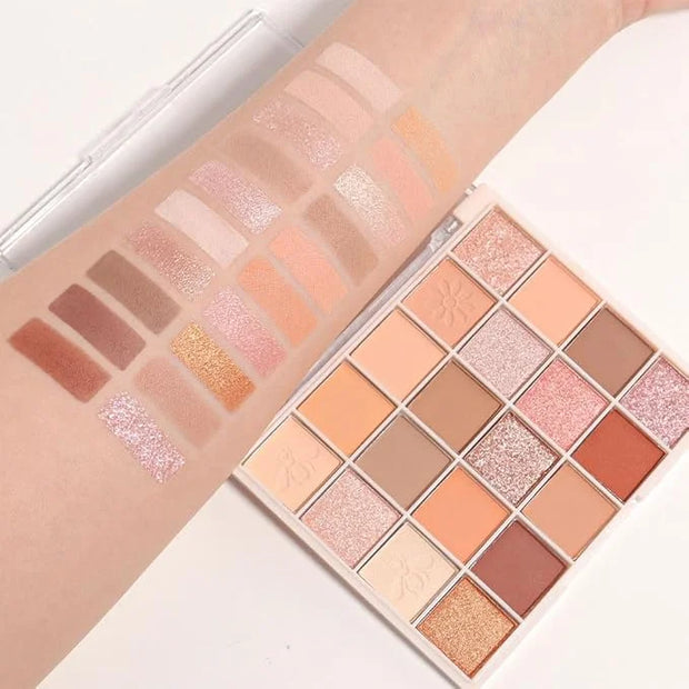20 Colors Nude Pink Gold Brown Basics Eyeshadow Palette,Matte Nude Neutral Naked Eye Shadow Makeup,Highly Pigmented Long L...