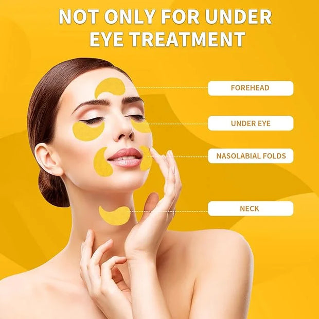 Under Eye Patches 70PCS, 24K Gold Eye Patches for Puffy Eyes Treatment, Under Eye Masks for Dark Circles and Puffiness, No...