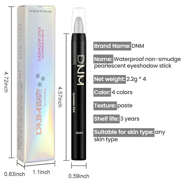 Kaely 4Pcs Cream Eyeshadow Stick Set for Eyes,Sky Blue Dazzling Blue Greenish Cyan Royal Blue,Eye Brightener Shimmer Makeu...