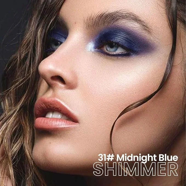 evpct Midnight Blue Shimmer Cream Eye Shadow Brightener Sticks Set for Eyes, Blue Shimmery Matte Pencil Eye shadow Applica...