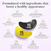 Under Eye Patches for Puffy Eyes and Dark Circles, Gel Eye Masks with Caffeine, Collagen & Vitamin C, Deeply Moisturizing,...