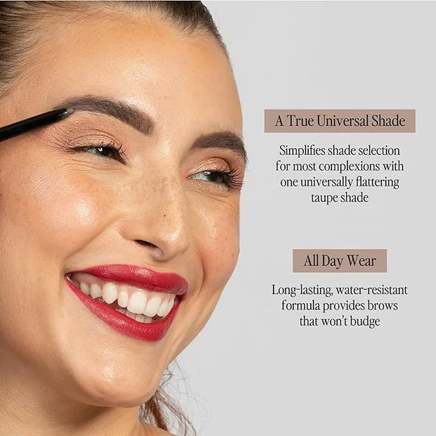 Billion Dollar Brows Universal Eyebrow Pencil – Dual-Ended Design with Precision Tip & Spoolie, Natural Finish, Waterproof...
