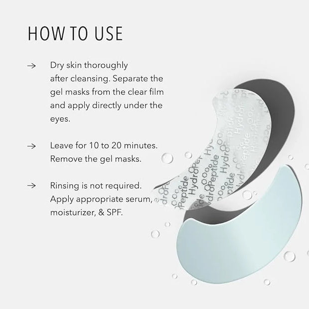 HydroPeptide PolyPeptide Collagel Eye Masks, Line-Lifting Hydrogel Under Eye Patch, Firmer Appearance & Hydration & Dark C...