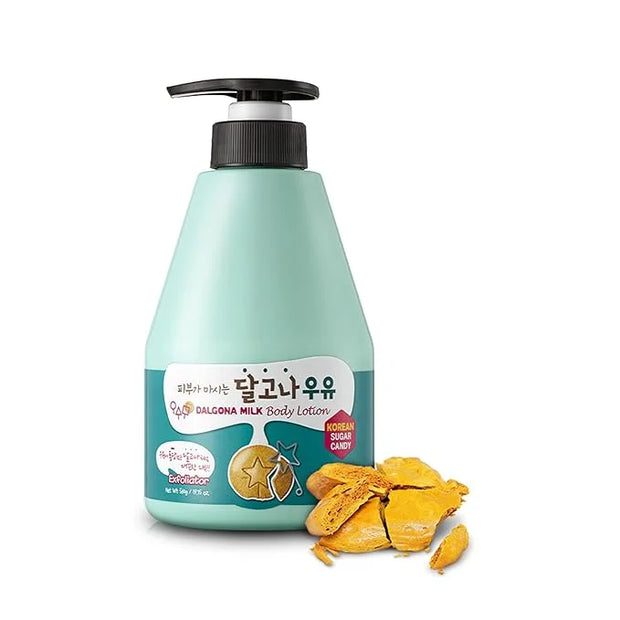 WELCOS Kwailnara Dalgona Milk Body Lotion & Body Wash Set – Energizing & Moisturizing Korean Skincare Set with Dalgona Ext...