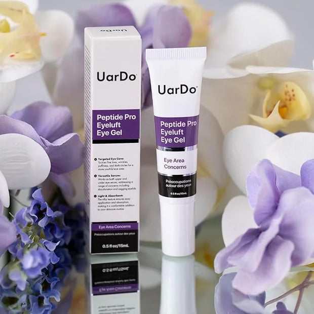 Uardo Peptide Pro Eyeluft Eye Gel 0.5 Fl Oz/ 15ml - usn113 | For All Skin Types | Targets Signs of Aging | Helps with Puff...