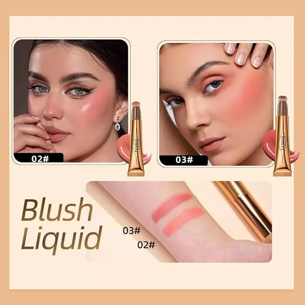 2 in 1 Multifunctional Makeup Pen, Contour Blush Highlighter, Pearl Fine Shine, Matte Natural Brighten Face Makeup (6, 1) ...