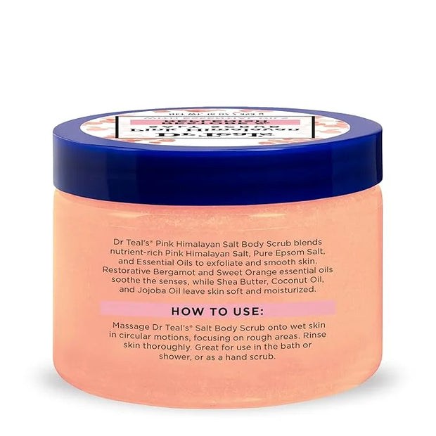 Dr Teal's Pink Himalayan Salt Body Scrub, Restore & Replenish with Pure Epsom Salt & Essential Oils, 16 oz (Pack of 3) - P...