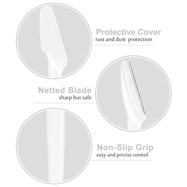 12 Pcs Eyebrow Razors, Face Razors Multipurpose, Exfoliating Dermaplaning Tools, Eyebrow Trimmers Shaver with Safety Cover...