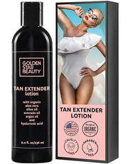 Tan Extender Daily Moisturizer - Best After Tanning Lotion w/Organic Oils and Hyaluronic Acid to Extend Your Tan from Sunl...