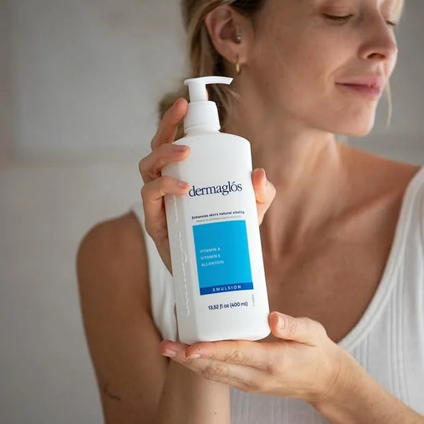 Dermaglos | Hydration And Regeneration pack, Cream Moisturizer 1.76 oz + Emulsion Advanced 13.52 Fl Oz, Vitamin A + Vitami...